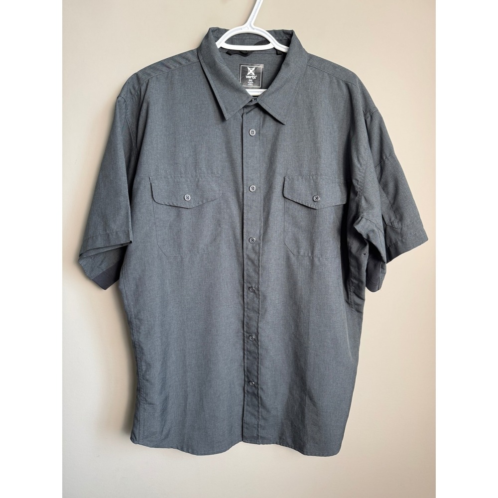 Vertx Short Sleeve Button Down Shirt 2XL Tactical Outdoor Grey Gorpcore Utility